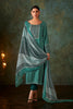 Teal Colour Cotton Printed Unstitched Suit Fabric