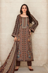 Brown Colour Pashmina Woven Unstitched Suit Material