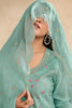 Mint Green Color Organza Embroidered Unstitched Suit Material