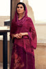 Purple Color woven Organza Unstitched Suit Material