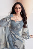 Grey Colour Printed Cotton Unstitched Suit Material