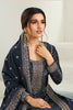 Grey Color Velvet Embroidered Unstitched Suit Material