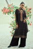 Black Color Printed Crepe Unstitched Suit Material