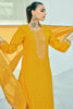 Mustard Color Printed Muslin Unstitched Suit Fabric