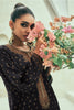 Black Color Printed Crepe Unstitched Suit Material