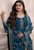 Blue Color Silk Woven Unstitched Suit Material