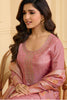 Peach Colour Silk Woven Unstitched Suit Material