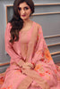 Peach Color Silk Swarovski Work Woven Unstitched Suit Material