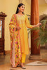 Mustard Color Chanderi Floral Printed Suit