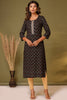 Black Color Cotton Printed Kurti