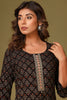 Black Color Cotton Printed Kurti