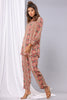Magenta Color Printed Crepe Co-Ord Set