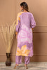 Mauve Color Printed Muslin Co-Ord Set