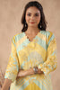 Yellow & Mint Green Color Muslin Printed Co-Ord Set
