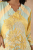 Yellow & Mint Green Color Muslin Printed Co-Ord Set