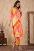 Orange & Mustard Color Muslin Printed Co-Ord Set