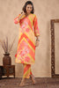 Orange & Mustard Color Muslin Printed Co-Ord Set