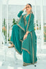 Teal Color Printed Muslin Unstitched Suit Fabric