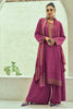 Purple Color Printed Crepe Unstitched Suit Material
