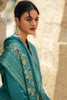 Teal Color Silk Zari Embroidered Unstitched Suit Material