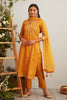 Mustard Silk Embroidered Unstitched Suit Material
