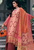 Coral Colour Printed Muslin Unstitched Suit Material