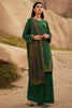 Green Colour Silk Woven Unstitched Suit Material