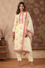 Lemon Yellow Colour Muslin Printed Suit