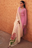 Pink Colour Embroidered Organza Unstitched Suit Material