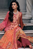 Coral Colour Printed Muslin Unstitched Suit Material