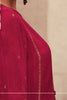 Fuchsia Pink Color woven Organza Unstitched Suit Material