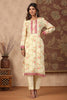 Lemon Yellow Colour Muslin Printed Suit