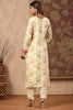 Lemon Yellow Colour Muslin Printed Suit