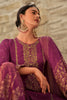 Dark Scarlet Color Silk Zari Embroidered Unstitched Suit Material