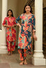 Blue Crepe Printed Co-Ord Dress