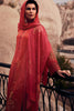Coral Color woven Organza Unstitched Suit Material