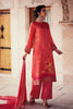 Coral Color woven Organza Unstitched Suit Material