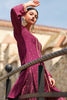Dark Scarlet Color Silk Zari Embroidered Unstitched Suit Material