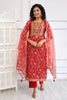 Red Color Muslin Printed Suit