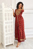 Maroon Color Muslin Neck Embordered Suit