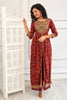 Maroon Color Muslin Neck Embordered Suit