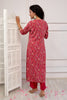 Fuchsia Pink Color Muslin Printed Suit