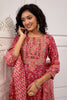 Fuchsia Pink Color Muslin Printed Suit