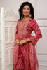 Fuchsia Pink Color Muslin Printed Suit