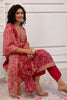 Fuchsia Pink Color Muslin Printed Suit