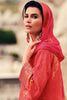 Coral Color woven Organza Unstitched Suit Material