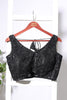 Black Zari And Sequins Embroidered Net Readymade Blouse