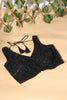 Black Zari And Sequins Embroidered Net Readymade Blouse