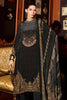 Black Printed and Pitta Handwork Viscose Crepe Unstitched Suit Material