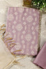 Mauve Chanderi Cotton Woven Unstitched Suit